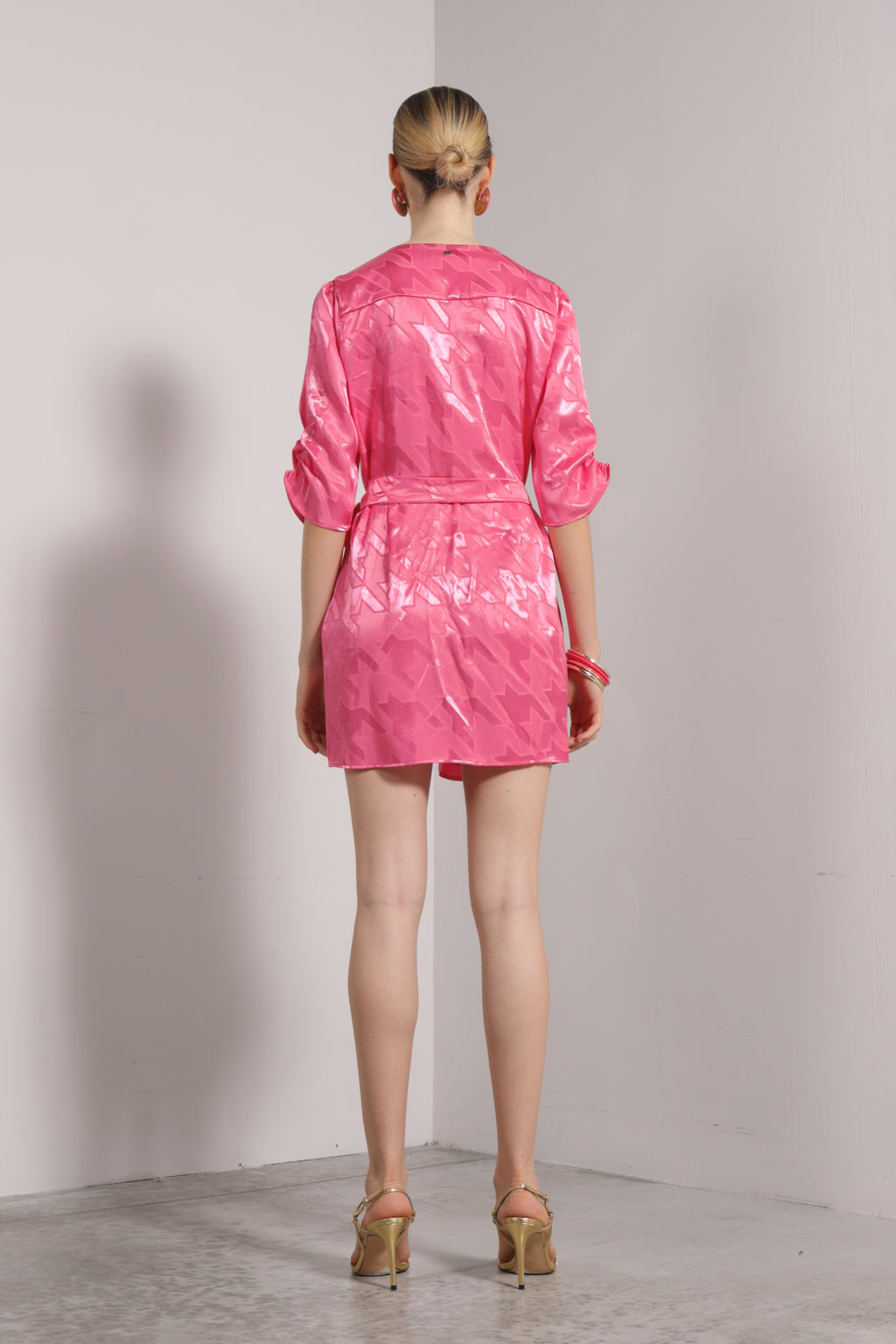 Abito jacquard incrociato