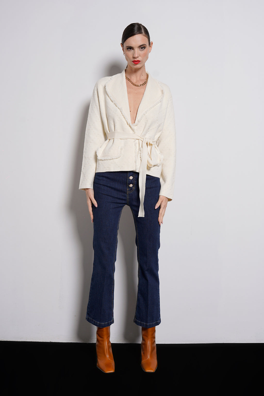Cardigan con fusciacca