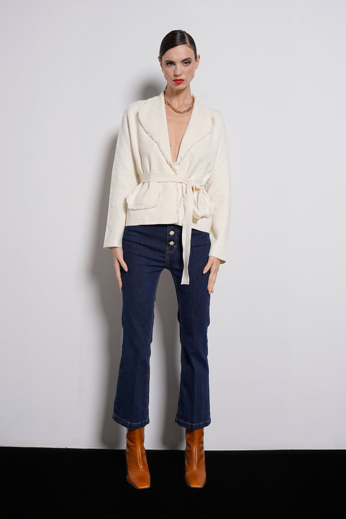 Cardigan con fusciacca