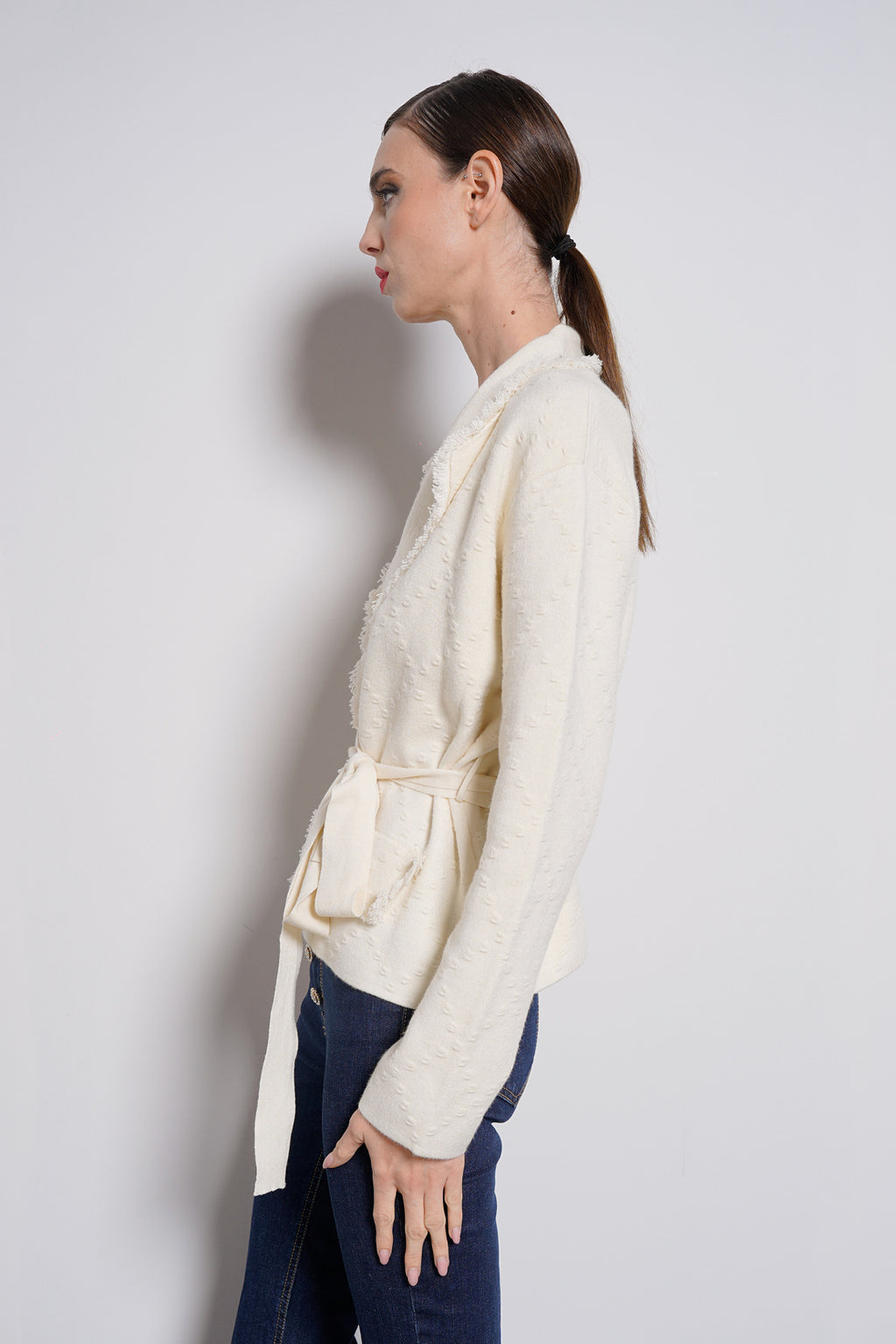 Cardigan con fusciacca