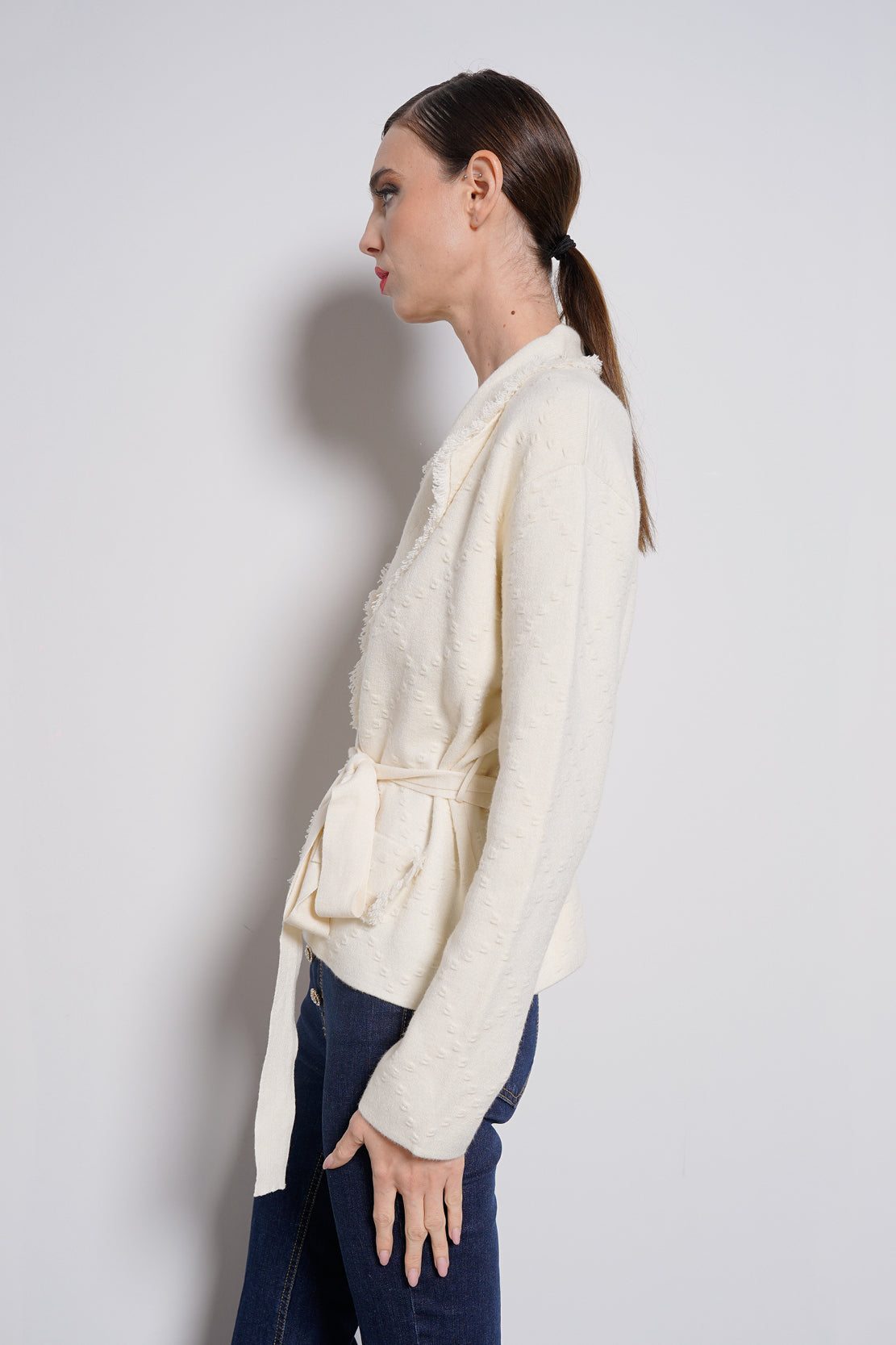 Cardigan con fusciacca