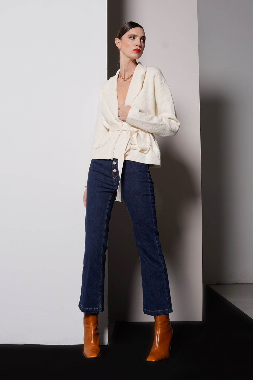Cardigan con fusciacca