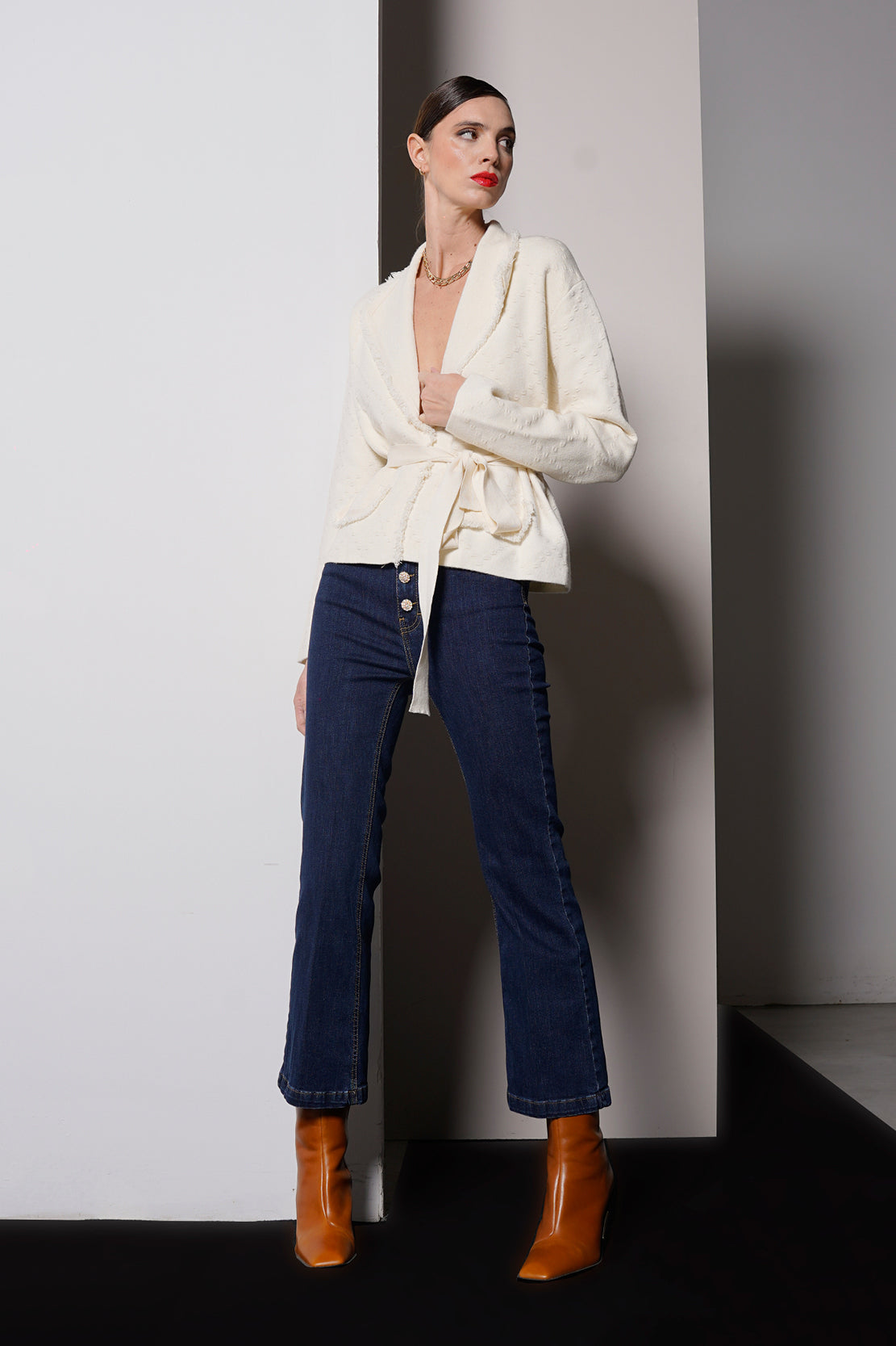 Cardigan con fusciacca