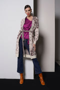 Cardigan lungo jacquard
