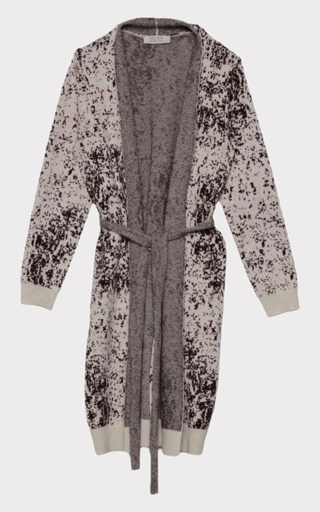 Cardigan lungo jacquard