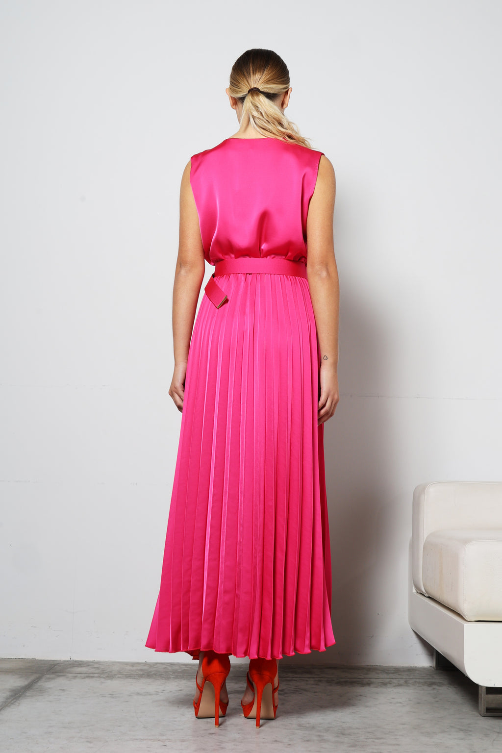 Abito satin bicolor