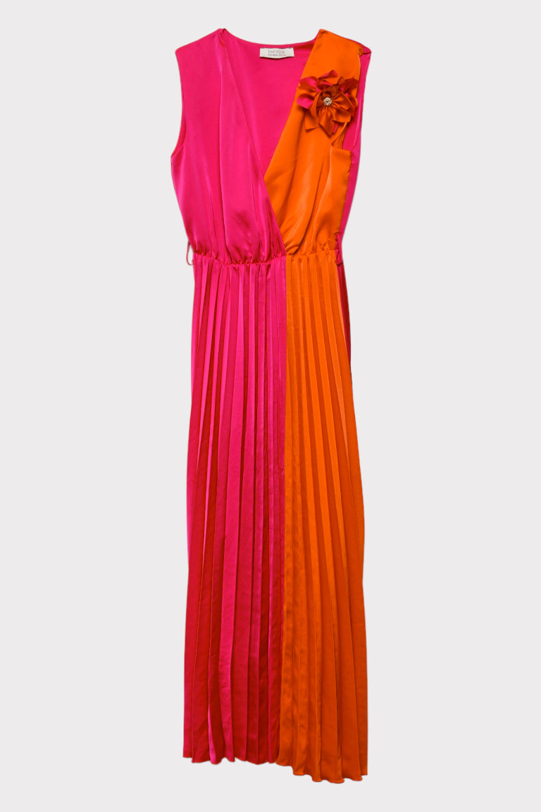 Abito satin bicolor