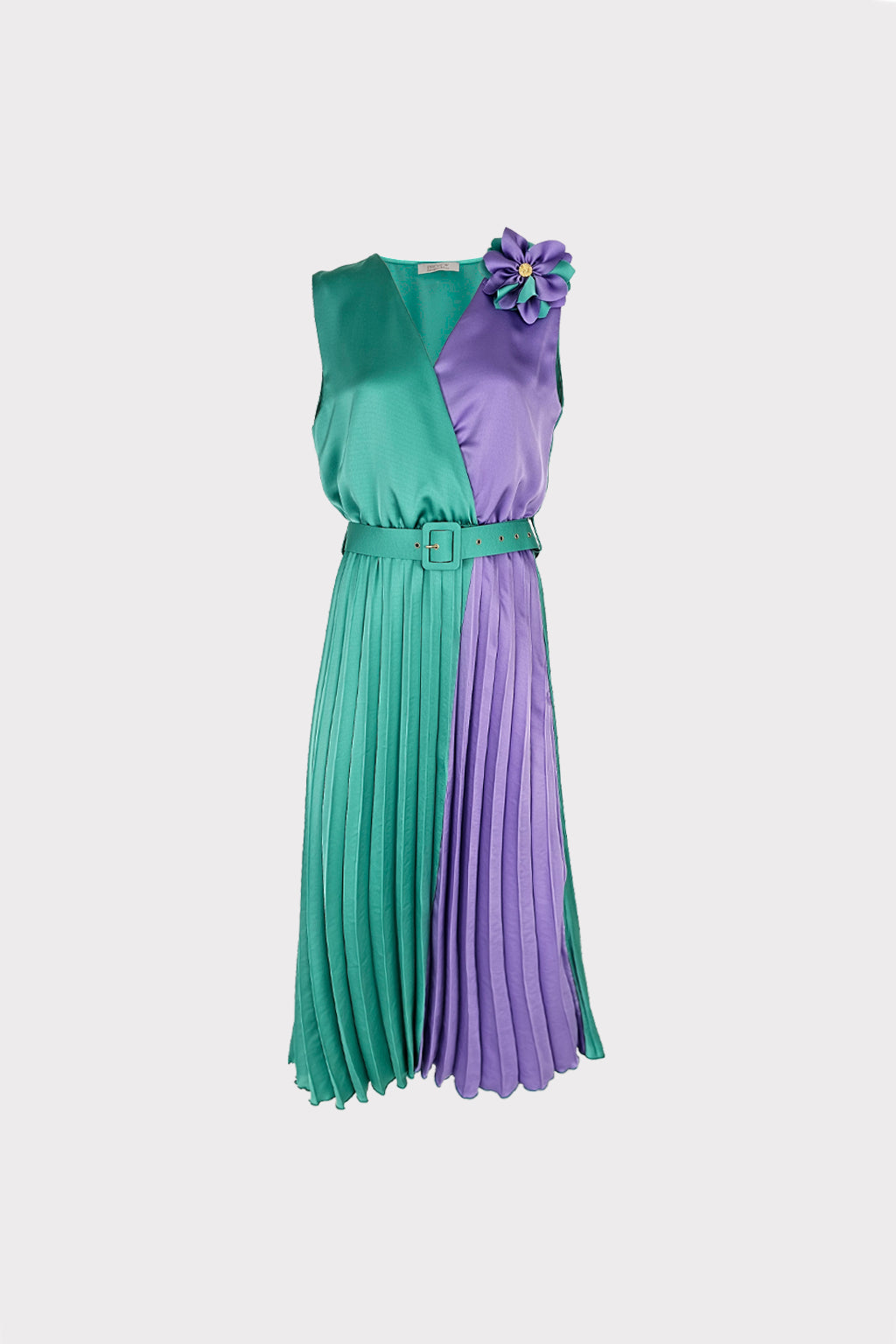 Abito satin bicolor