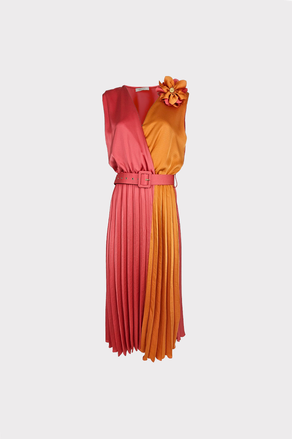 Abito satin bicolor
