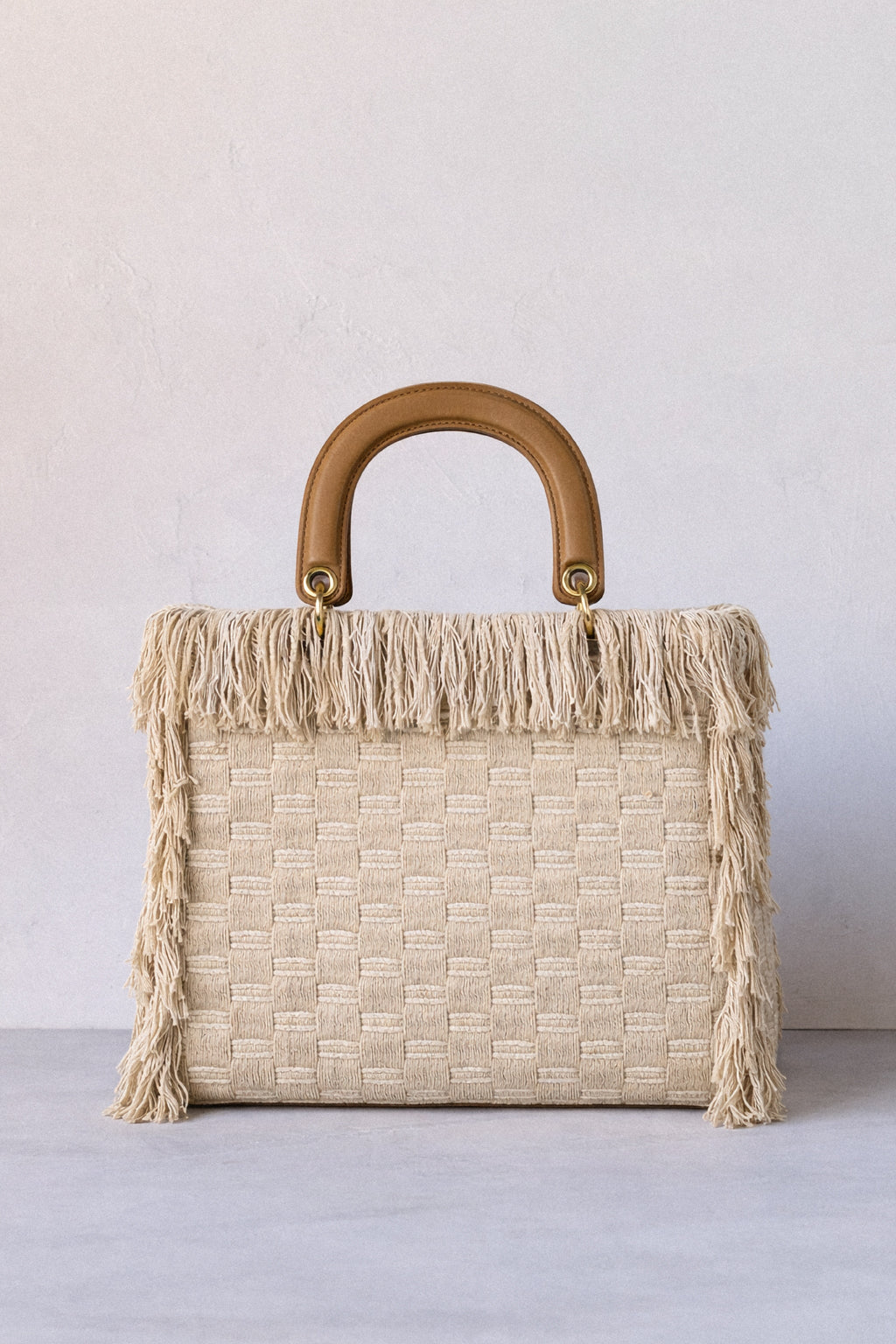 Borsa squadrata frange