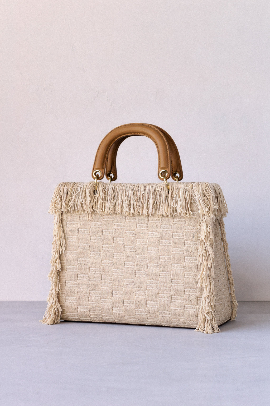 Borsa squadrata frange