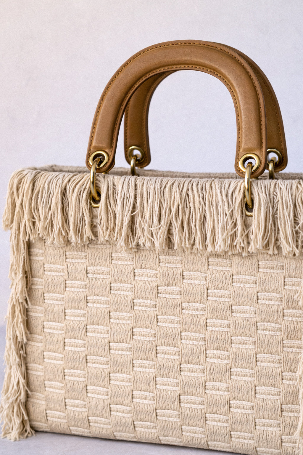 Borsa squadrata frange