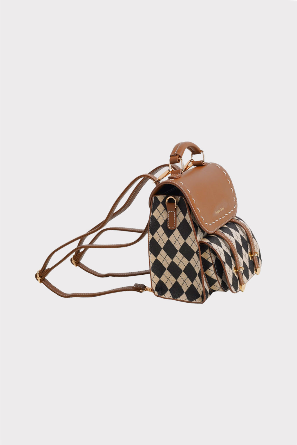 Zaino-borsa patta a contrasto