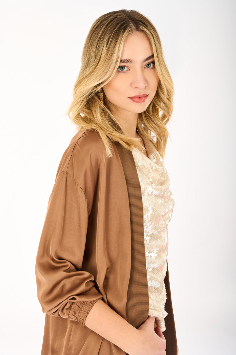 Cardigan con costina