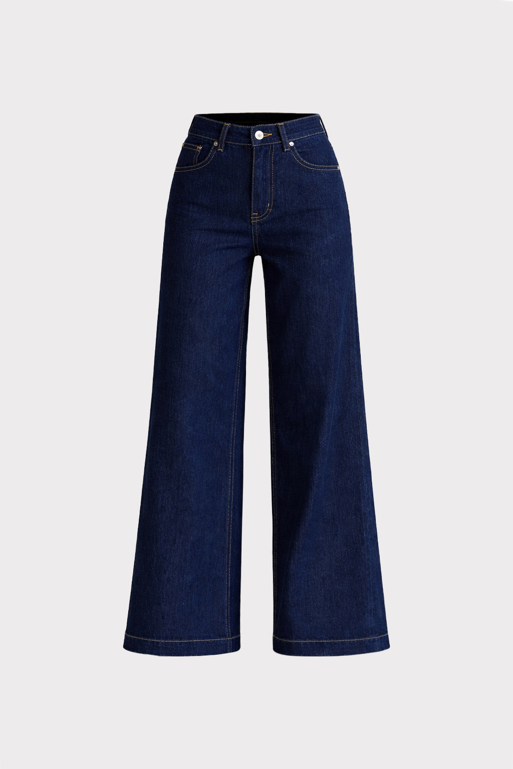 Jeans palazzo lavaggio rinse
