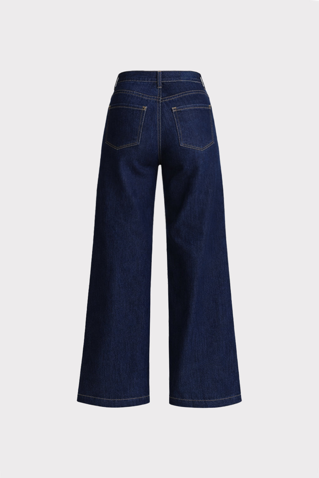 Jeans palazzo lavaggio rinse
