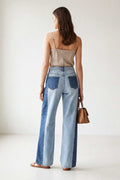 Jeans ampio bicolor