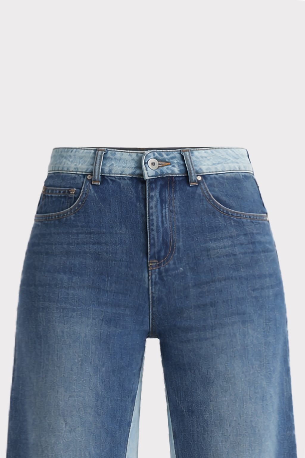 Jeans ampio bicolor