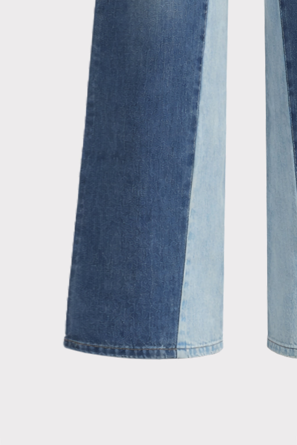 Jeans ampio bicolor