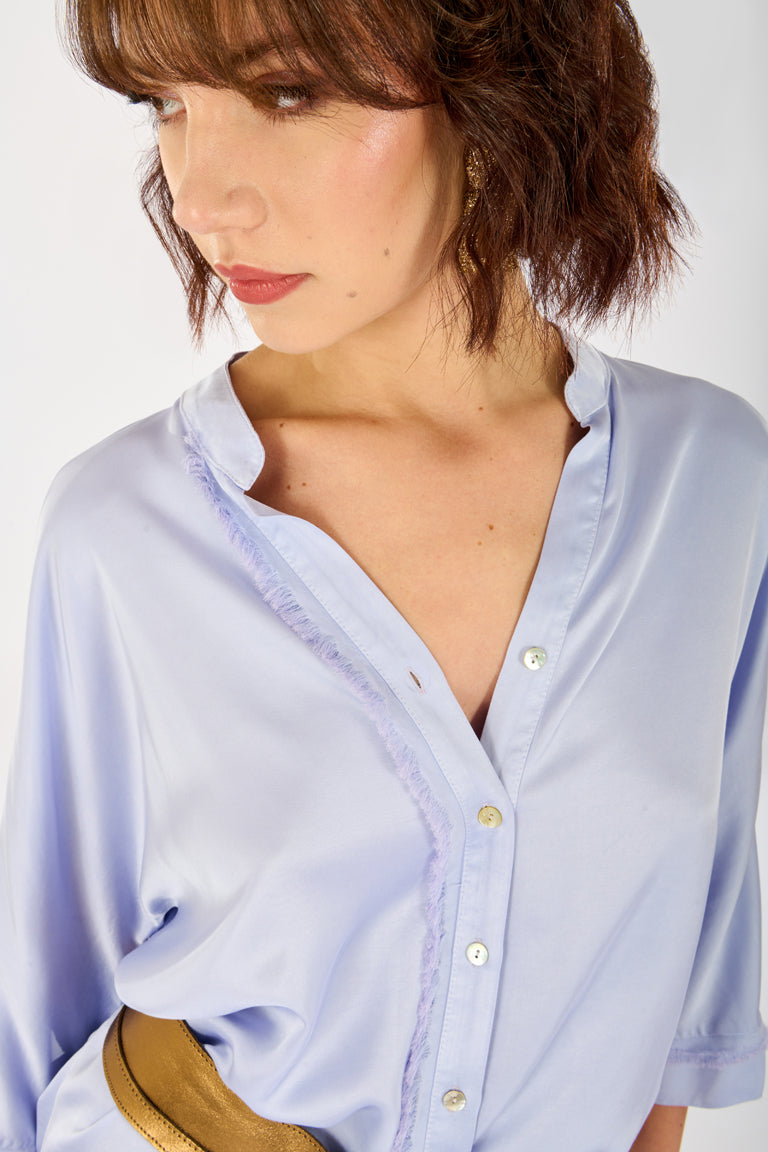 Camicia over fintone frange