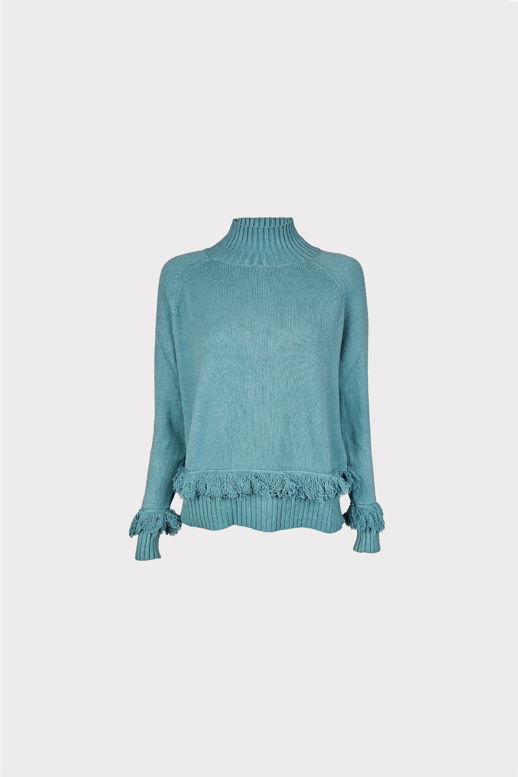 Maglia polsi e orlo frangia