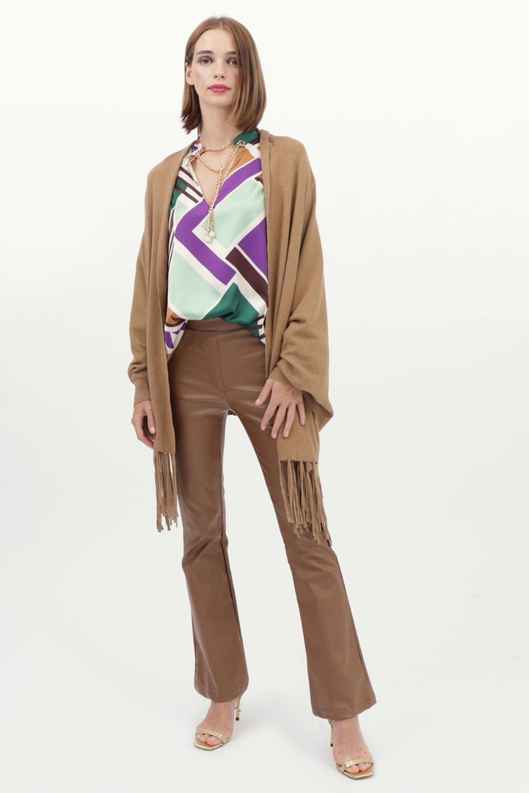 Maglia mantella frange