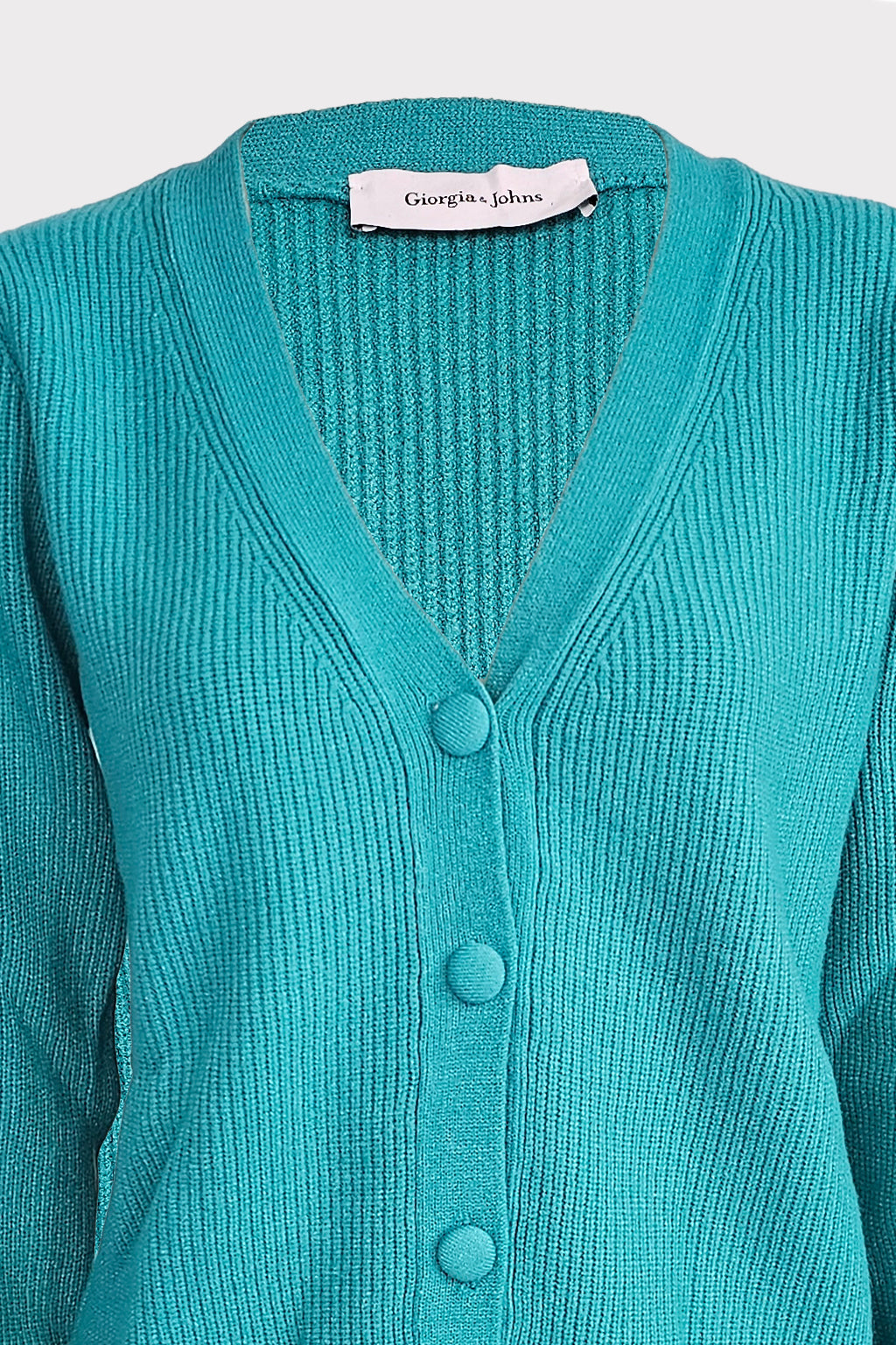 Cardigan bottoni ricoperti