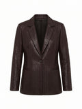Blazer monopetto in ecopelle