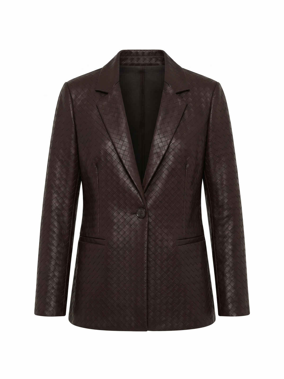 Blazer monopetto in ecopelle