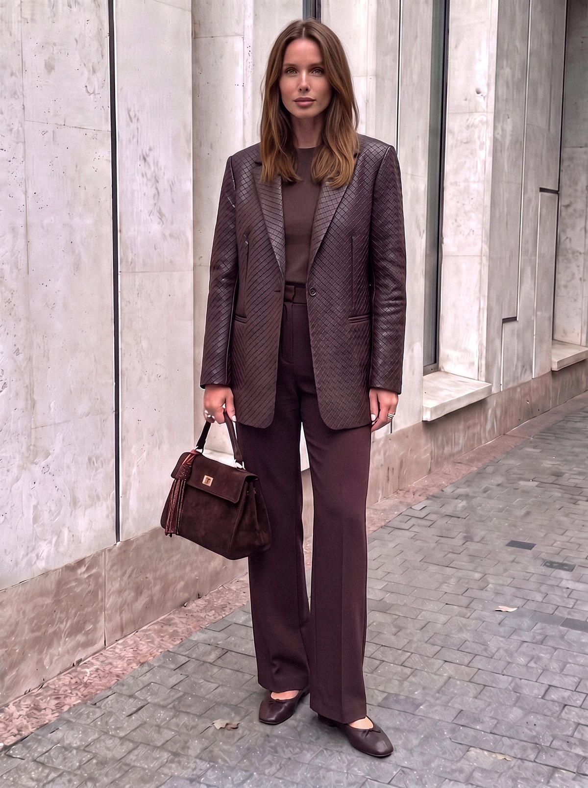 Blazer monopetto in ecopelle