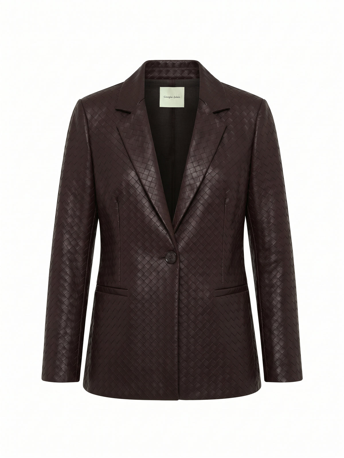 Blazer monopetto in ecopelle
