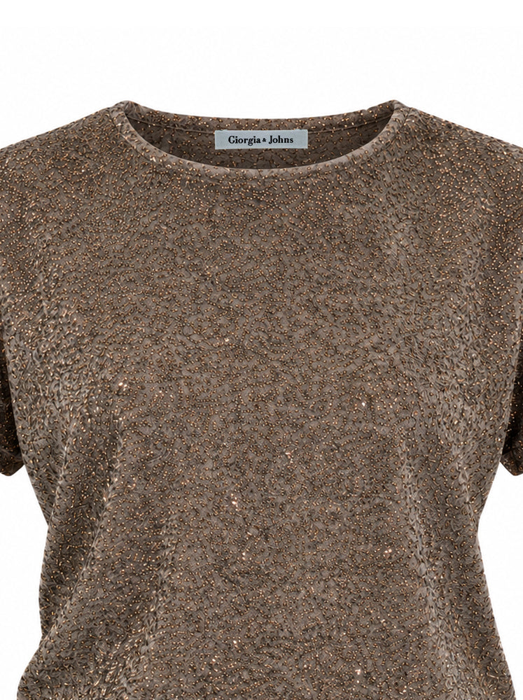 T-shirt in lurex