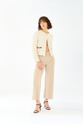 Pantalone con bottoni tessuto