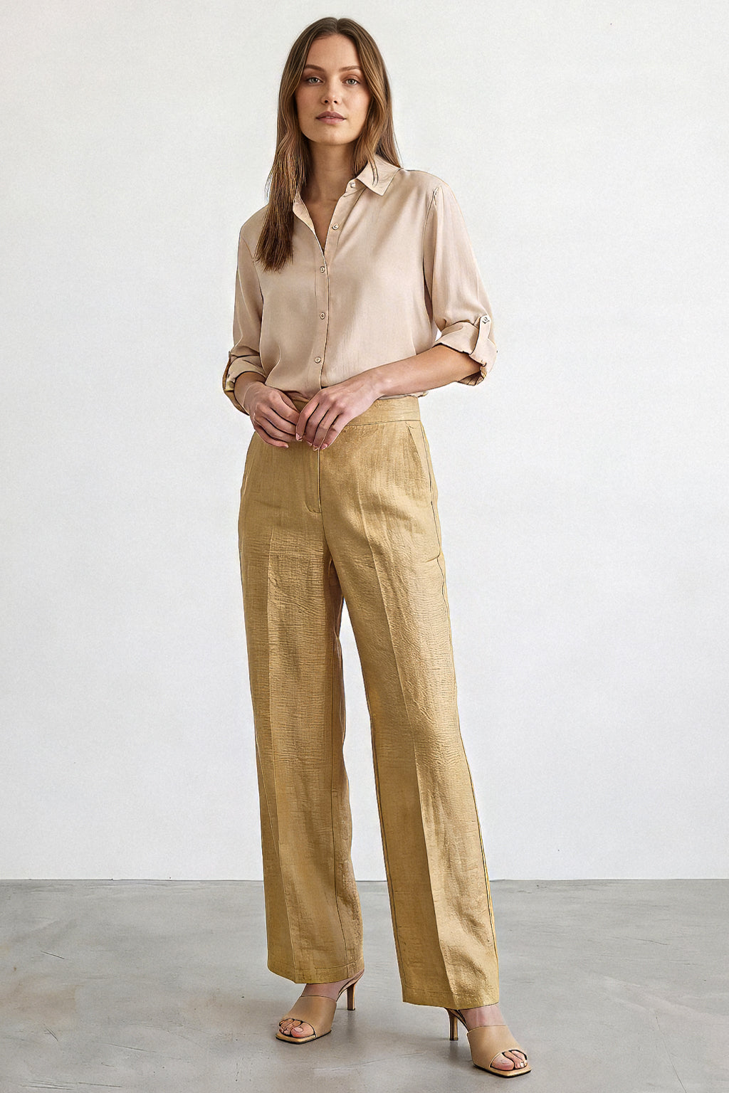 Pantalone effetto stropicciato