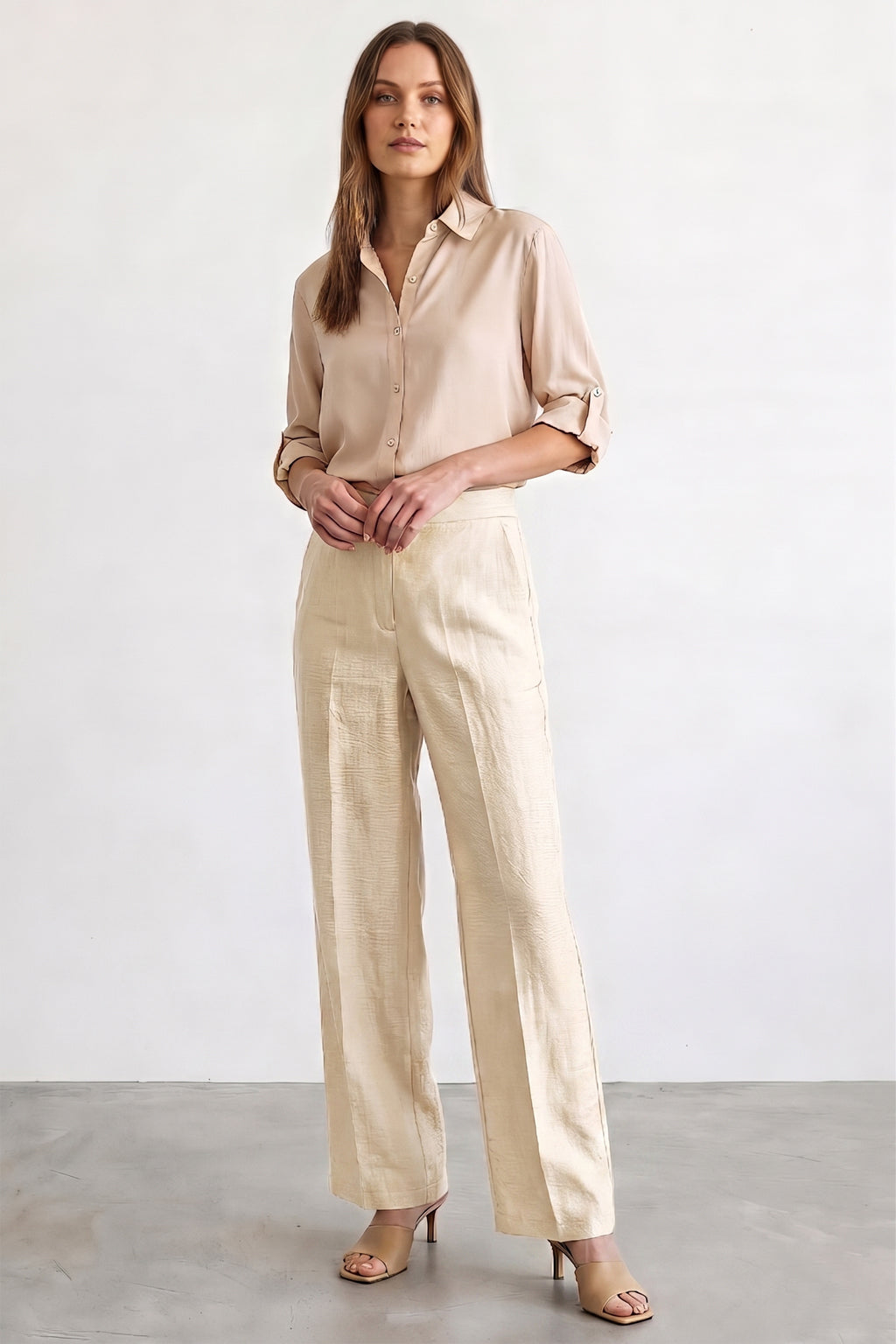 Pantalone effetto stropicciato