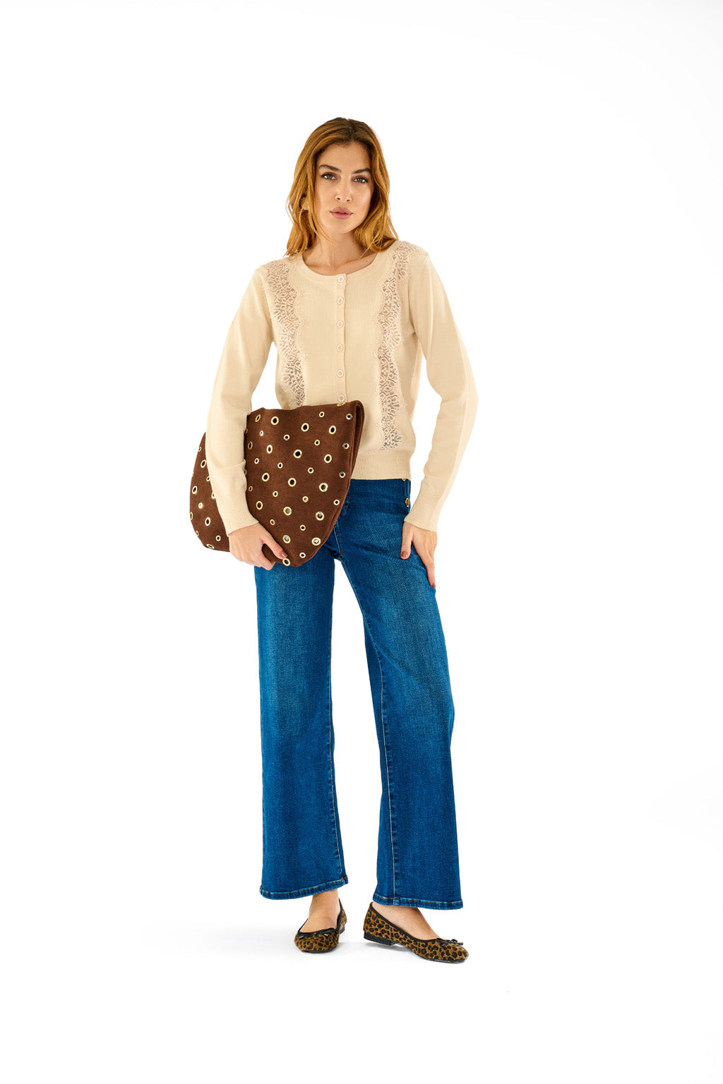 Cardigan inserti pizzo