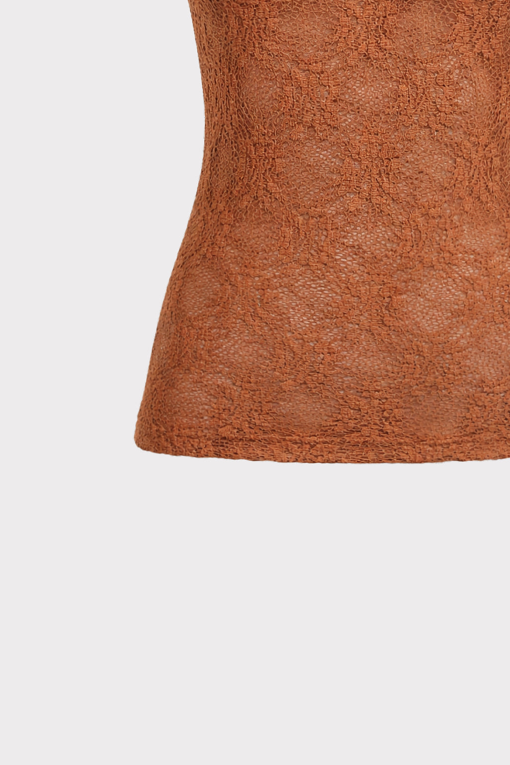 Top ricamo microrete