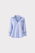 Camicia righe con applicazione