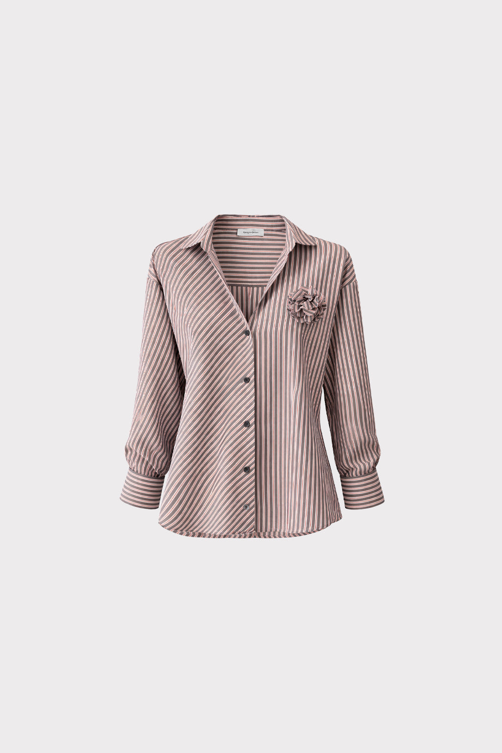 Camicia righe con applicazione
