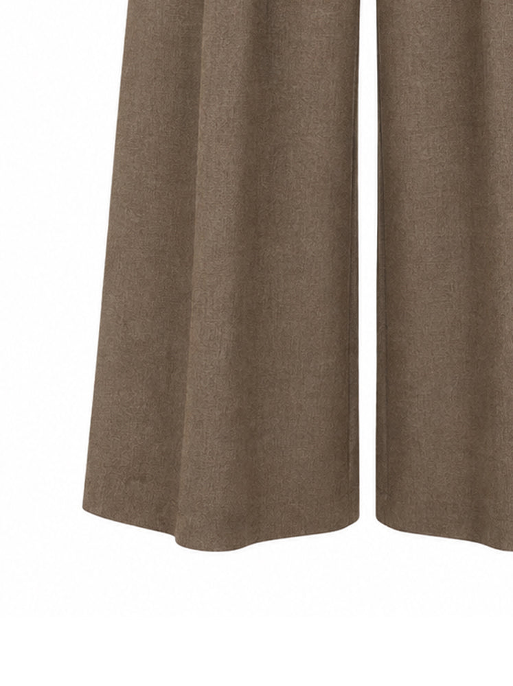 Pantaloni con pinces e cintura