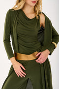 Cardigan tessuto mosso