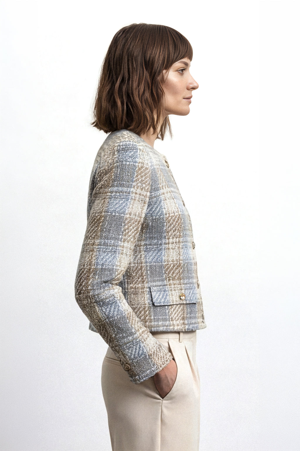 Giacca corta in tweed