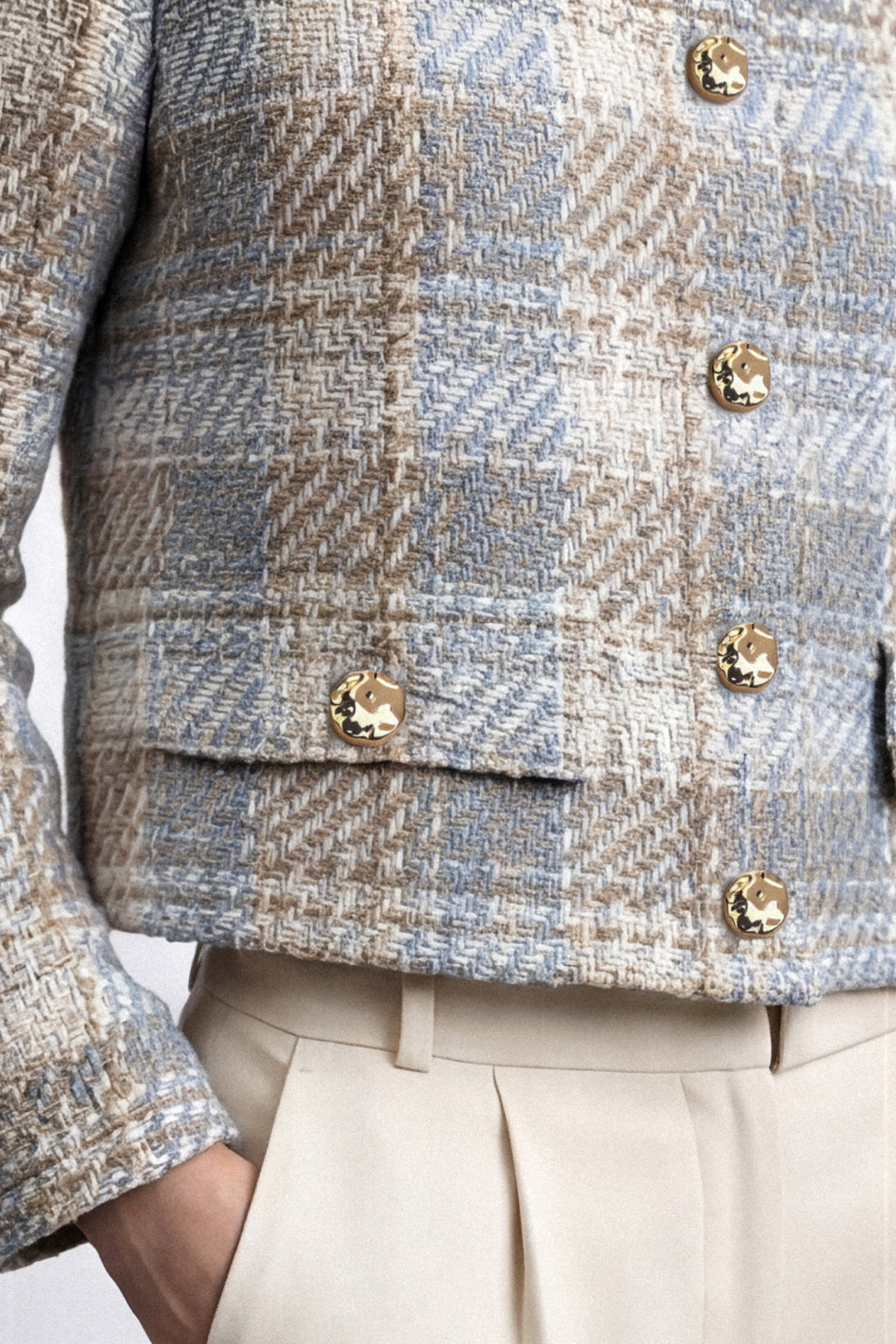 Giacca corta in tweed