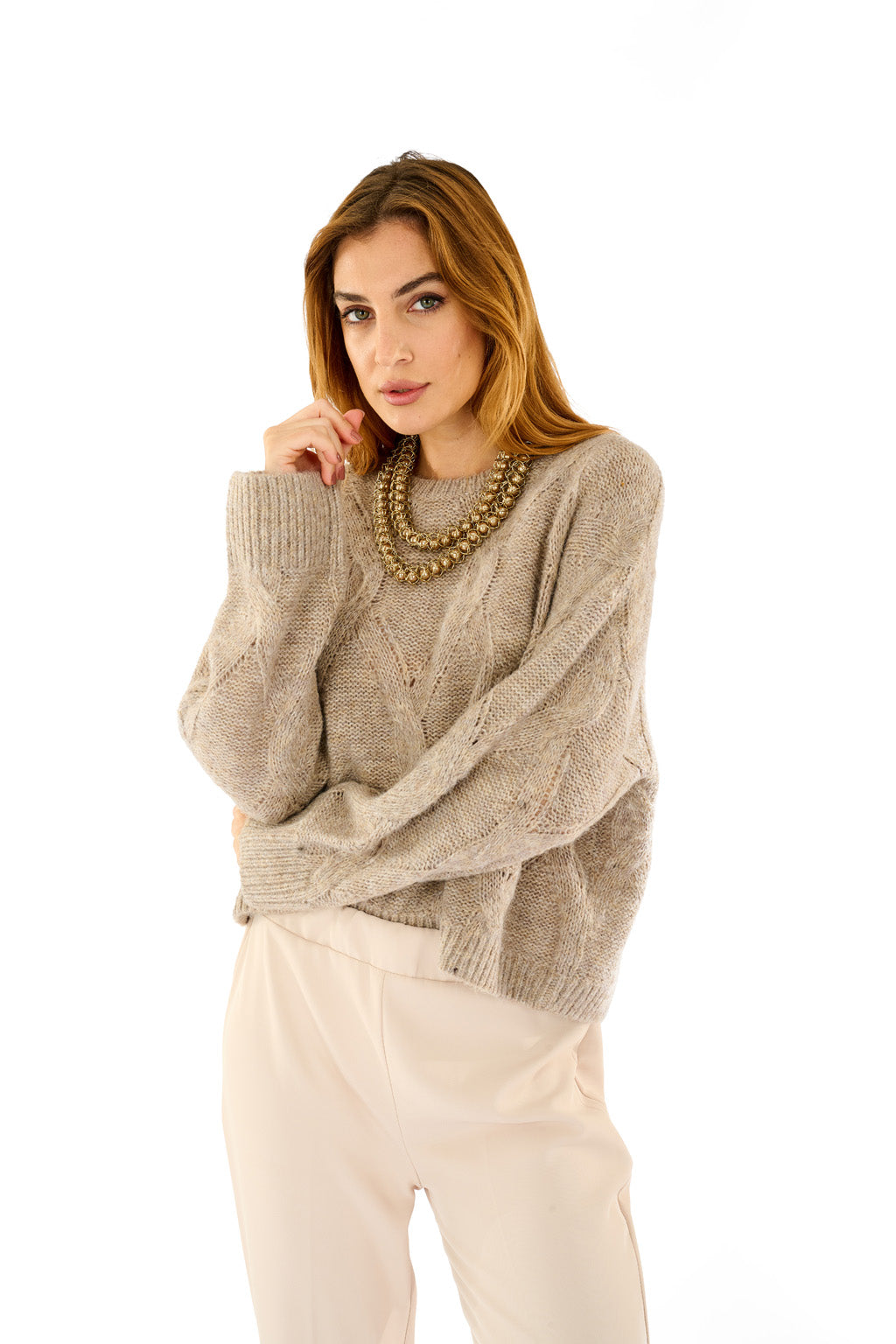 Maglione intrecciato
