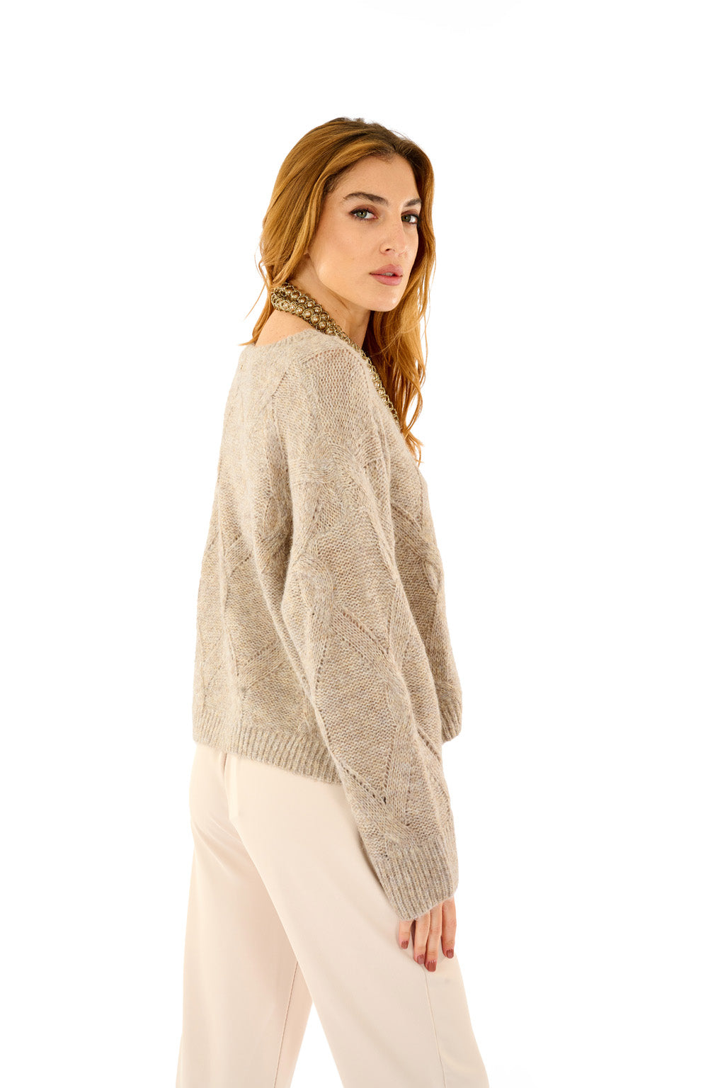 Maglione intrecciato