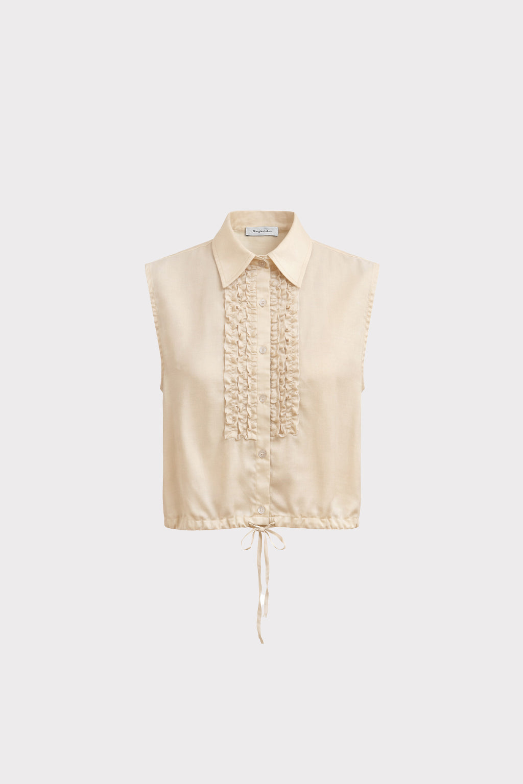Blusa smanicata con coulisse