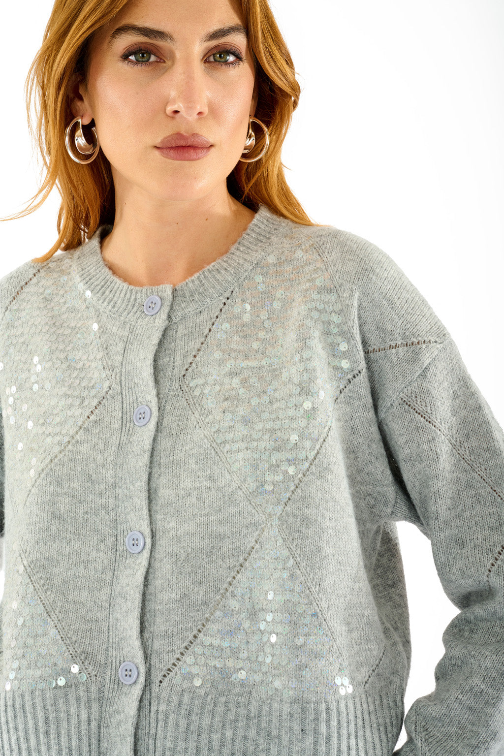 Cardigan con paillettes