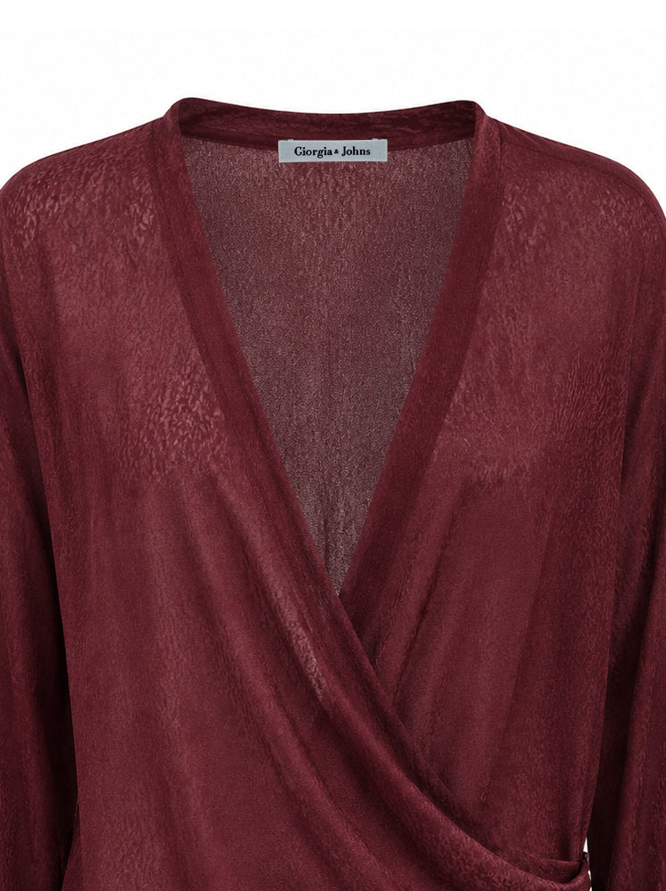 Blusa a portafoglio con ripresa