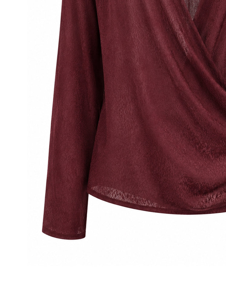 Blusa a portafoglio con ripresa