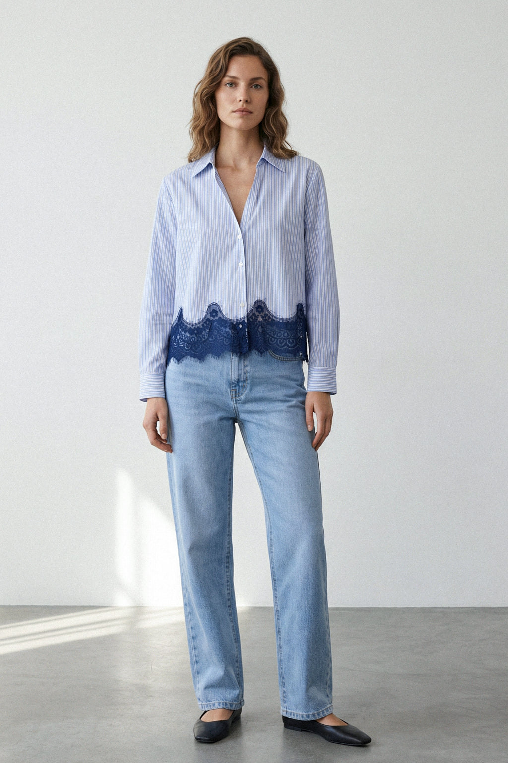 Camicia pizzo al fondo